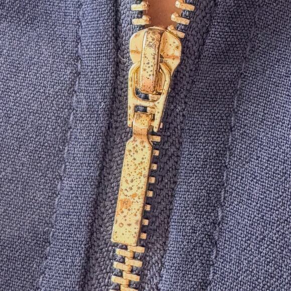 Sharagano Women's Navy Blue w/ Gold Accents Belted Collared Shirt Dress, Size: 4 - Picture 4 of 10